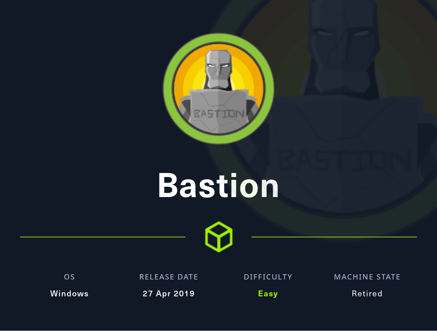 Bastion Writeup